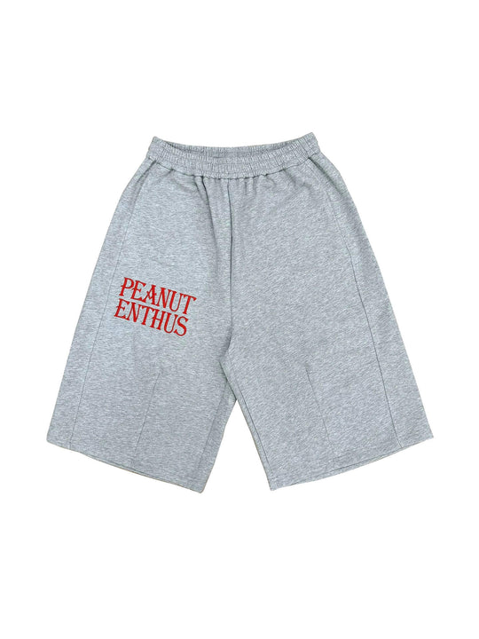 EVETS Slogan Embroidered Baggy Sweat Shorts