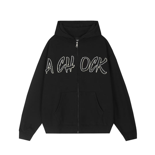 Achock Embroidery Logo Zipper Hoodie | Face 3 Face