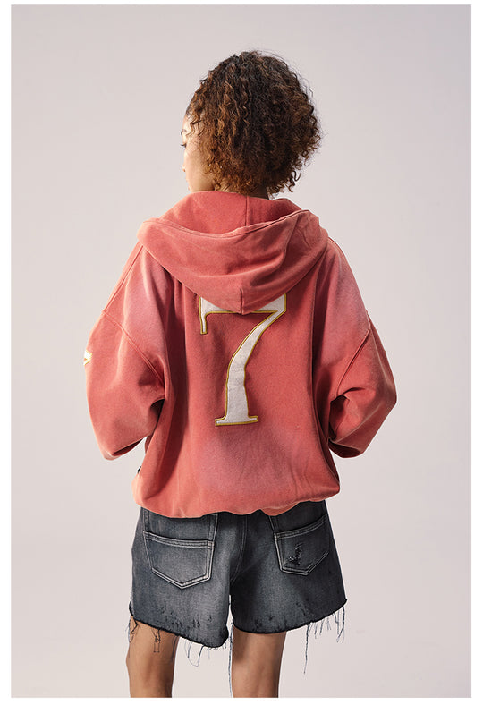 Remedy Washed Patch Embroidered Zip Up Hoodie | Face 3 Face