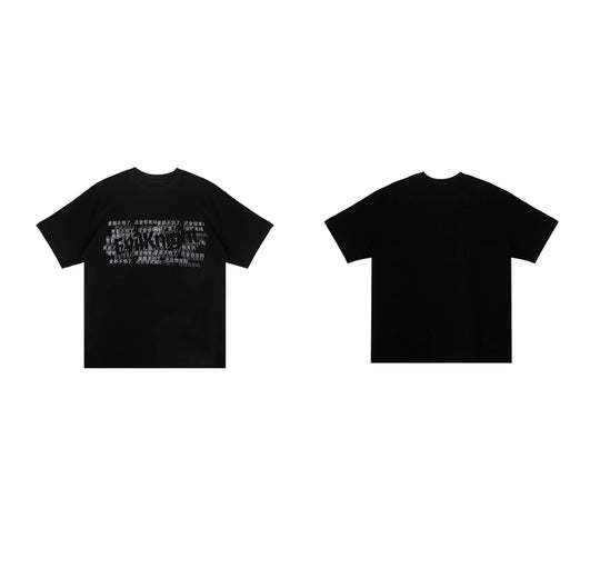 EVILKNIGHT(EK) Letter Graphic Print Short Sleeve Tee | Face 3 Face