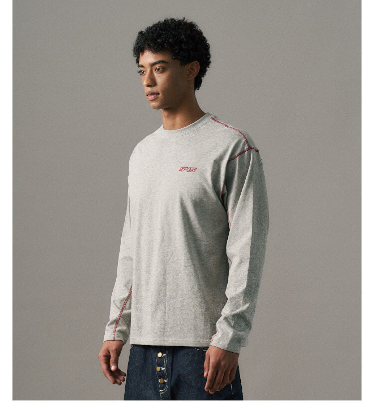 S45 Reverse Stitch Small Logo Long Sleeve Tee | Face 3 Face