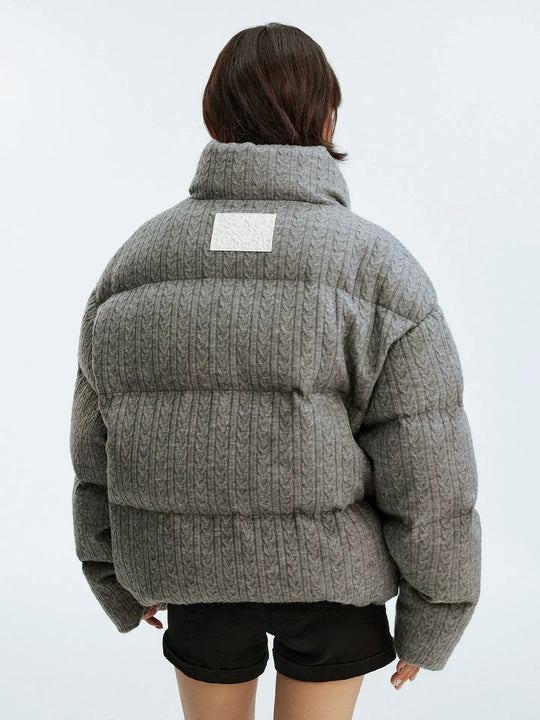 MEDM Cable Knit Down Jacket | Face 3 Face