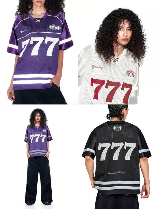 F3F Select 777 Numbering Reflective Stripe Mesh Short Sleeve Hockey Jersey | Face 3 Face
