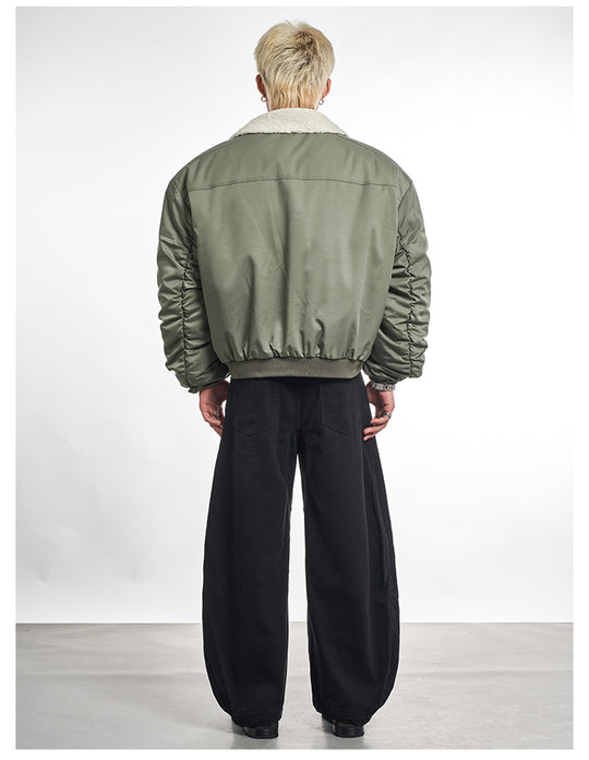 F3F Select Fur Collar MA-1 Bomber Flight Jacket | Face 3 Face