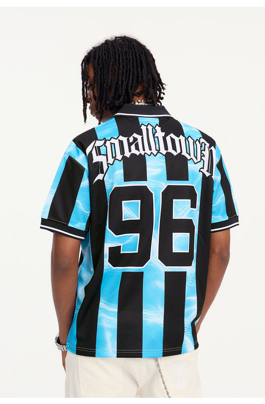 Small Town Kid Water Ripple Striped Polo Jersey | Face 3 Face