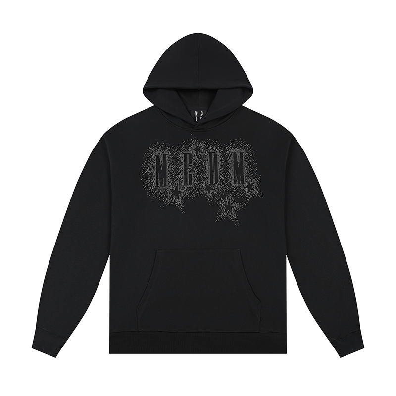 MEDM Rhinestone Star & Logo Hoodie | Face 3 Face