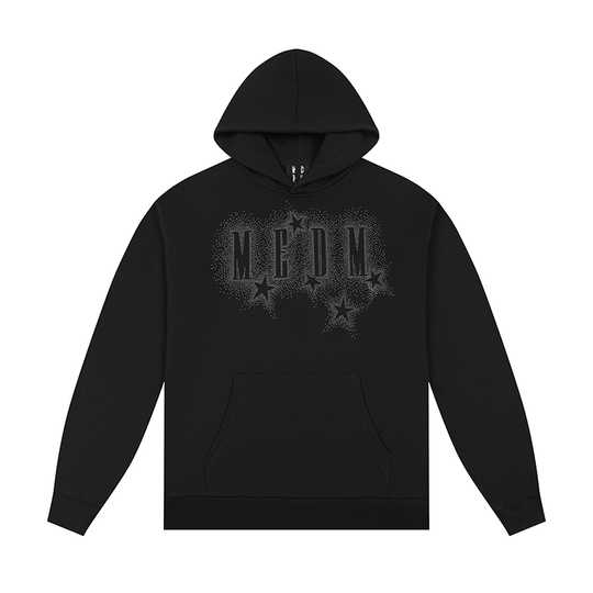 MEDM Rhinestone Star & Logo Hoodie | Face 3 Face