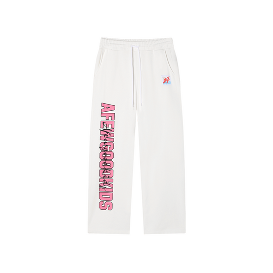 AFGK Double Row Letter Printed Sweat Pants