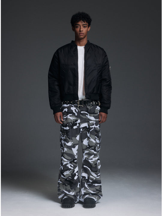 NOVACAM Snow Camouflage Baggy Work Cargo Pants | Face 3 Face