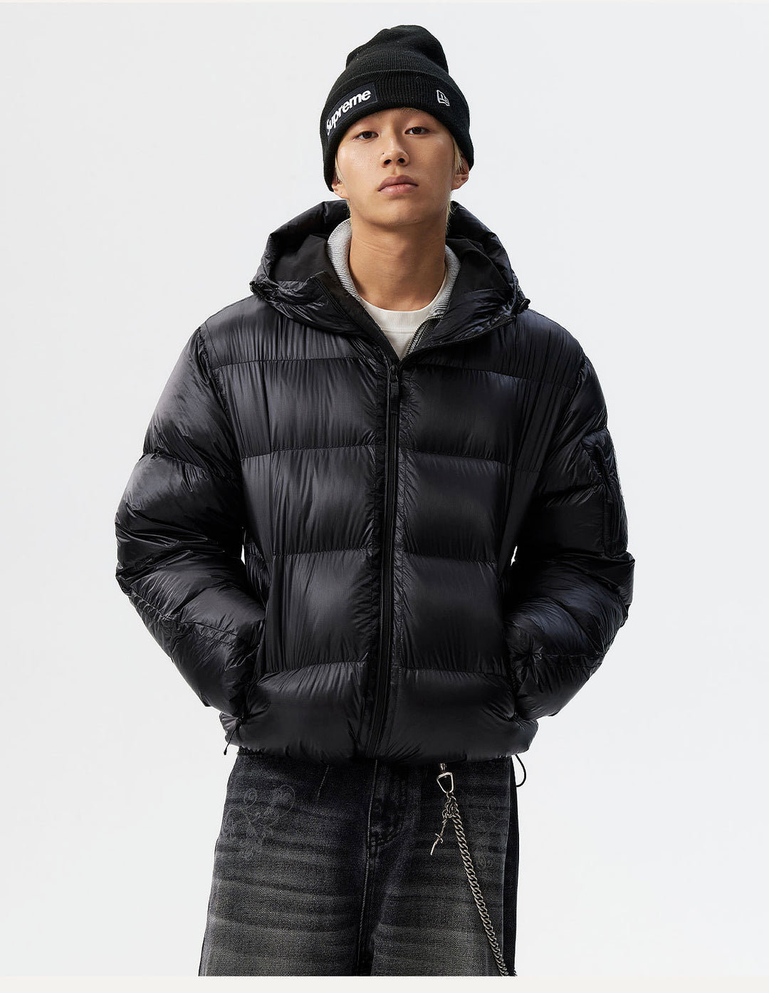 MEDM Hooded Sheer Down Jacket | Face 3 Face