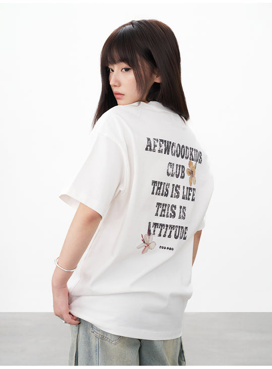 AFGK Ring Floral Logo Broken Print Tee | Face 3 Face