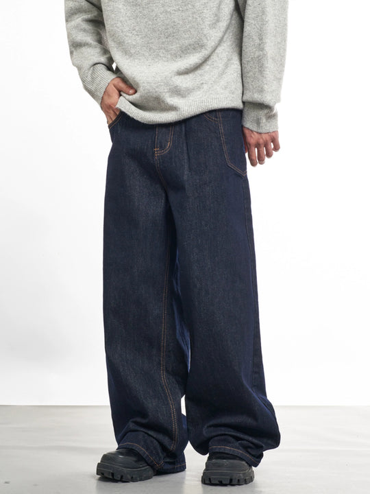 F3F Select Wide Leg Dark Blue Jeans | Face 3 Face