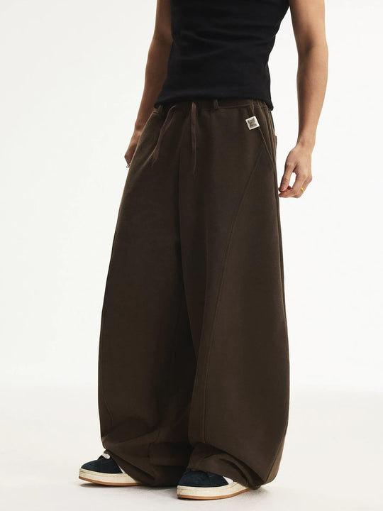 MEDM Curved Metal Tag Baggy Sweatpants | Face 3 Face