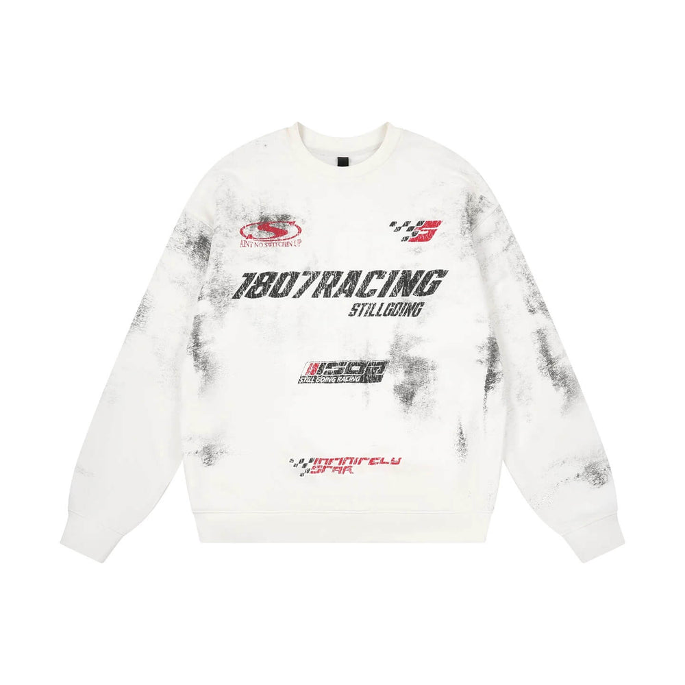1807 Racing Vintage Printed Distressed Sweatshirt | Face 3 Face