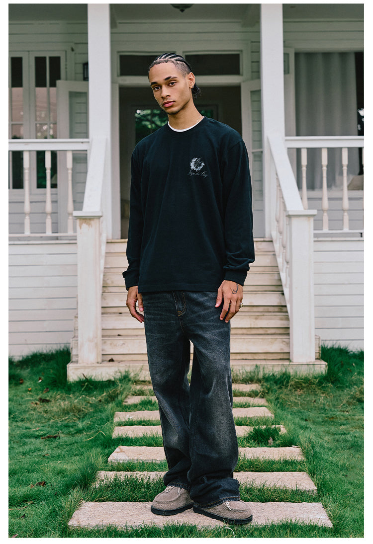 Remedy Wax Seal Handwritten Letter Print Long Sleeve Tee | Face 3 Face