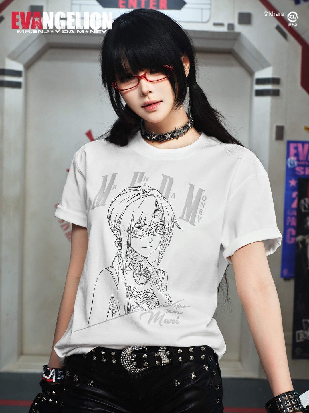 MEDM x EVA NEVER END Character Sketch Graphic Tee | Face 3 Face