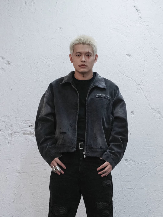 UNDERWATER Dying Art Gradient Washed Aged Detroit Jacket | Face 3 Face