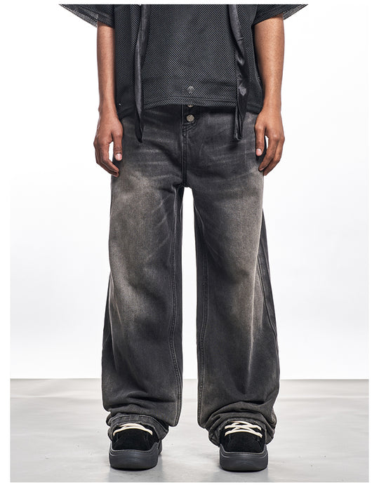 F3F Select Five Buttons Washed Black Jeans | Face 3 Face
