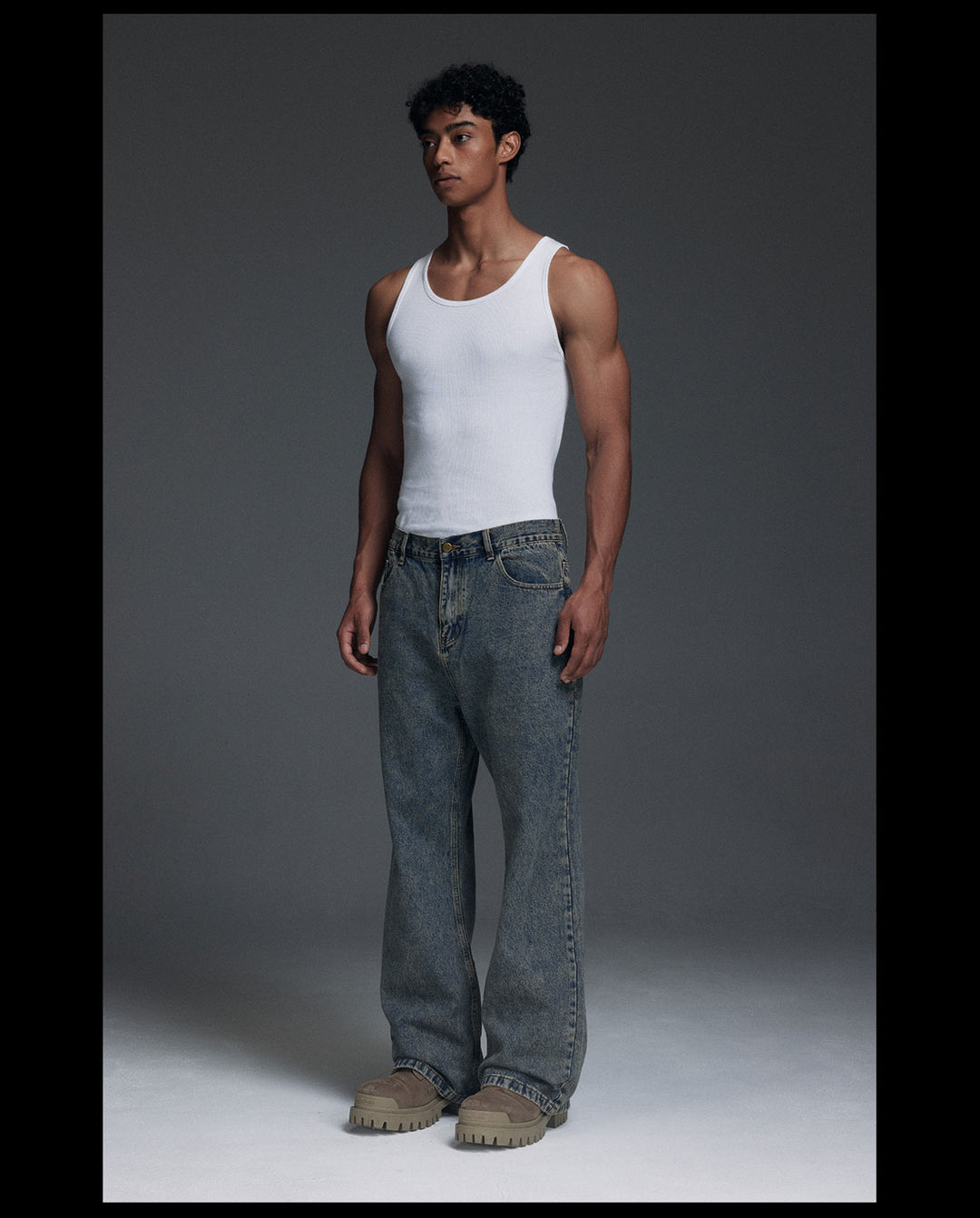 NOVACAM Frosted-Wash Flared Jeans | Face 3 Face