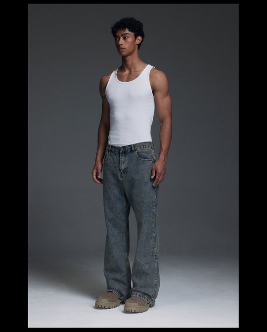 NOVACAM Frosted-Wash Flared Jeans | Face 3 Face