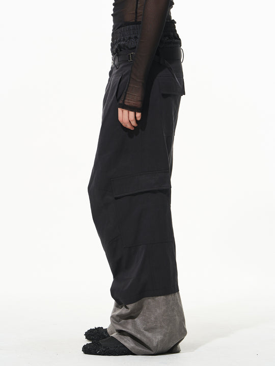 BLIND NO PLAN Triple Layer Color Blocking Work Pants | Face 3 Face