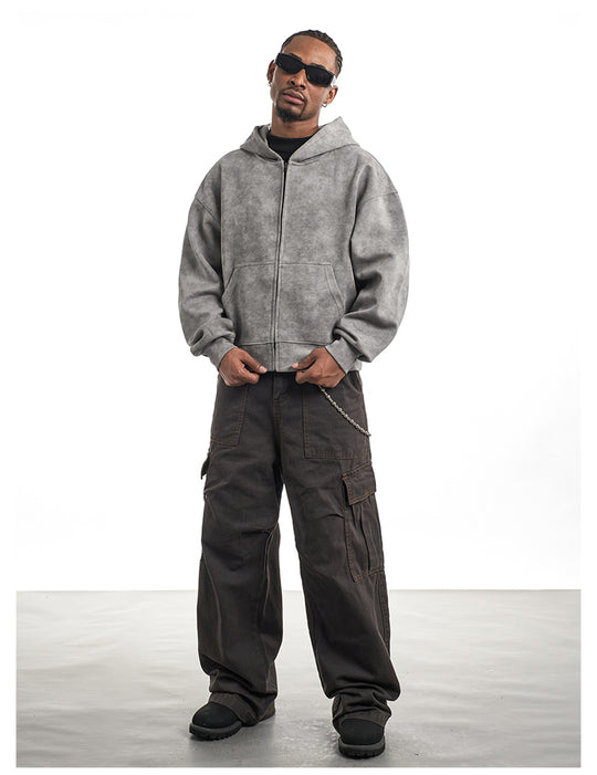 F3F Select Wasteland Distressed Zip Up Hoodie | Face 3 Face