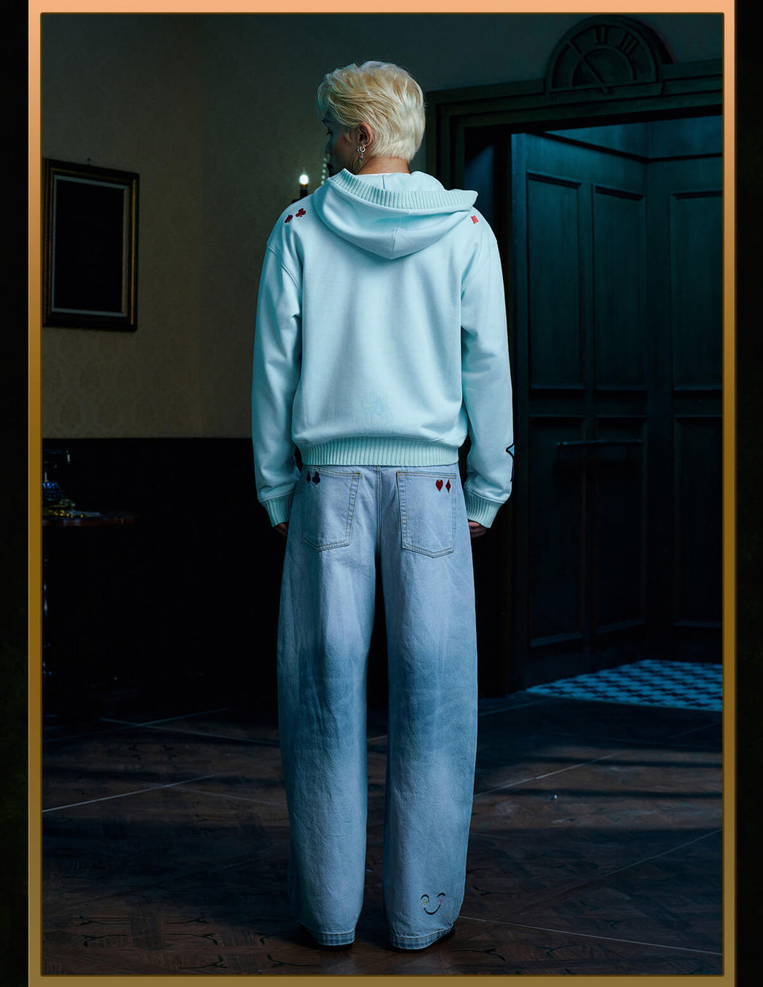 MEDM × HUNTER×HUNTER Character Icon Knit Rib Zip Up Hoodie | Face 3 Face