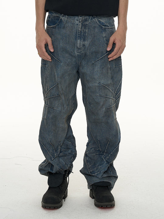 EVILKNIGHT(EK) Thorn Machete Vintage Washed Craft Jeans | Face 3 Face