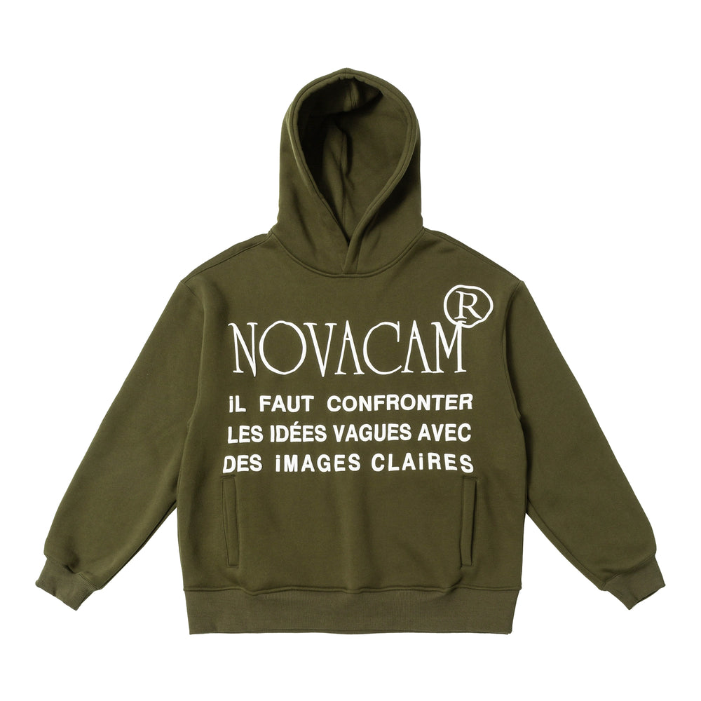 NOVACAM Slogan Puff Print Logo Hoodie | Face 3 Face