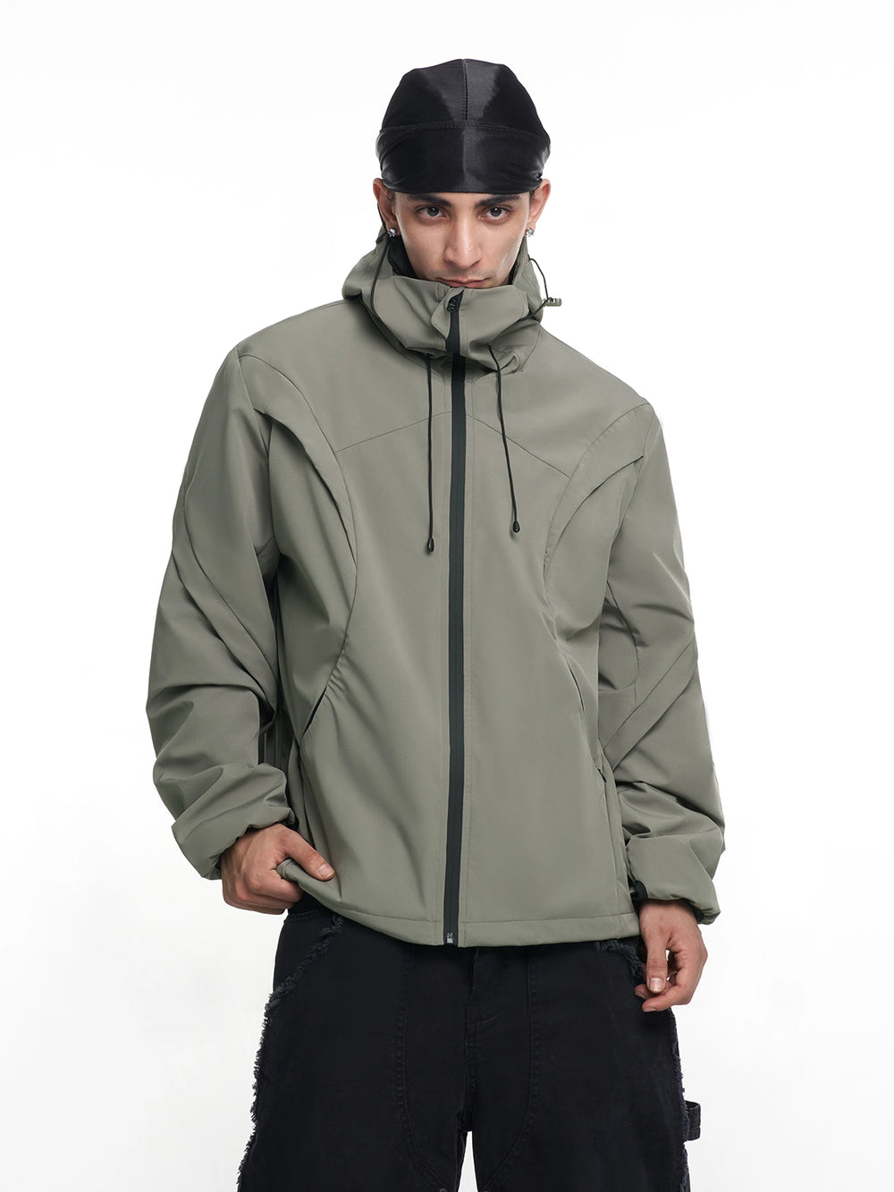 F3F Select Functional Drawstring Hooded Technical Jacket | Face 3 Face