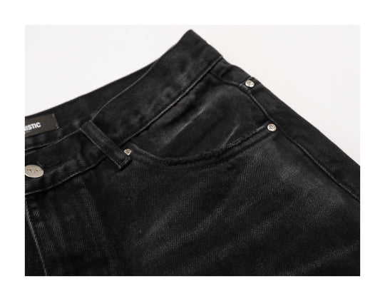 KARMANISTIC Diamond Studded Washed Wide Leg Jeans | Face 3 Face