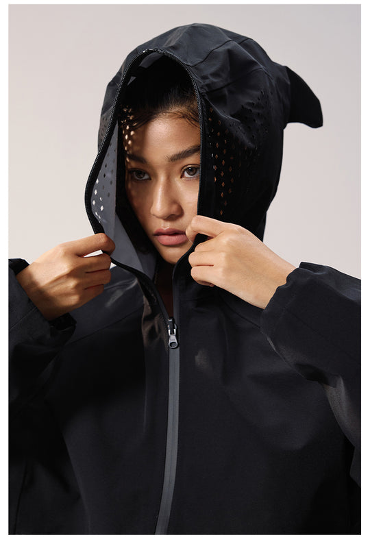 Remedy Devil Horn Hooded Windbreaker Jacket | Face 3 Face