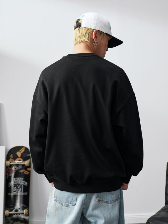 MEDM Blue Sky & Small Grass Embroidered Logo Sweatshirt | Face 3 Face