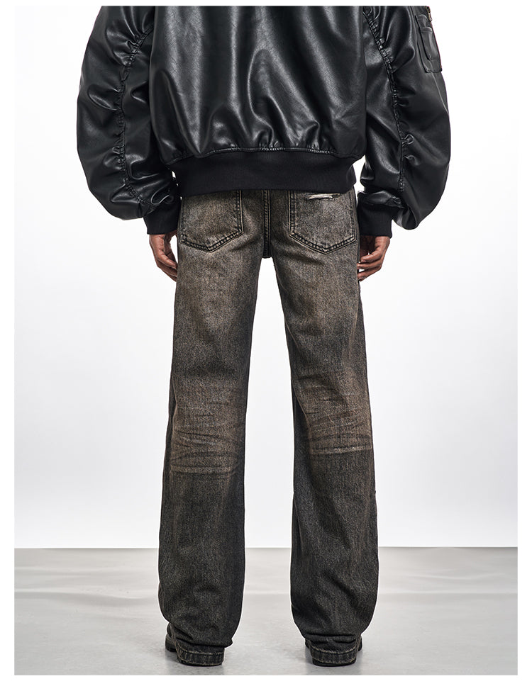 F3F Select Washed Black Gray Multi Hole Jeans | Face 3 Face