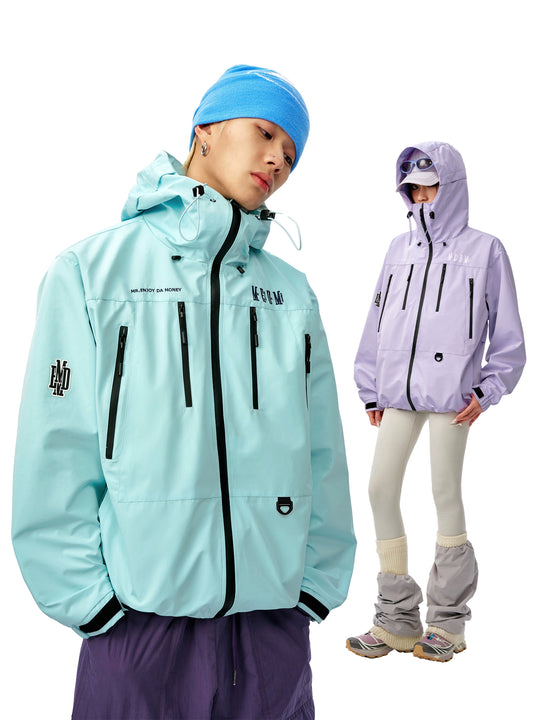 MEDM Basic Logo Embroidered Hardshell Jacket | Face 3 Face