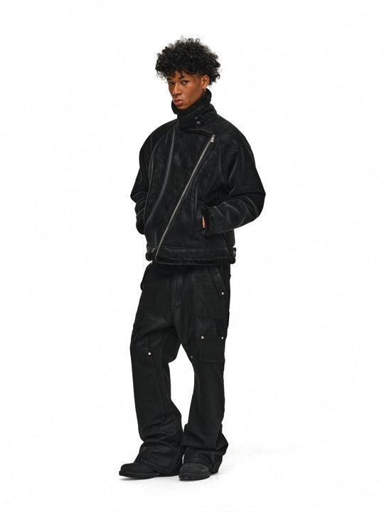 ANTIDOTE Faux Suede Double Rider Biker Jacket | Face 3 Face