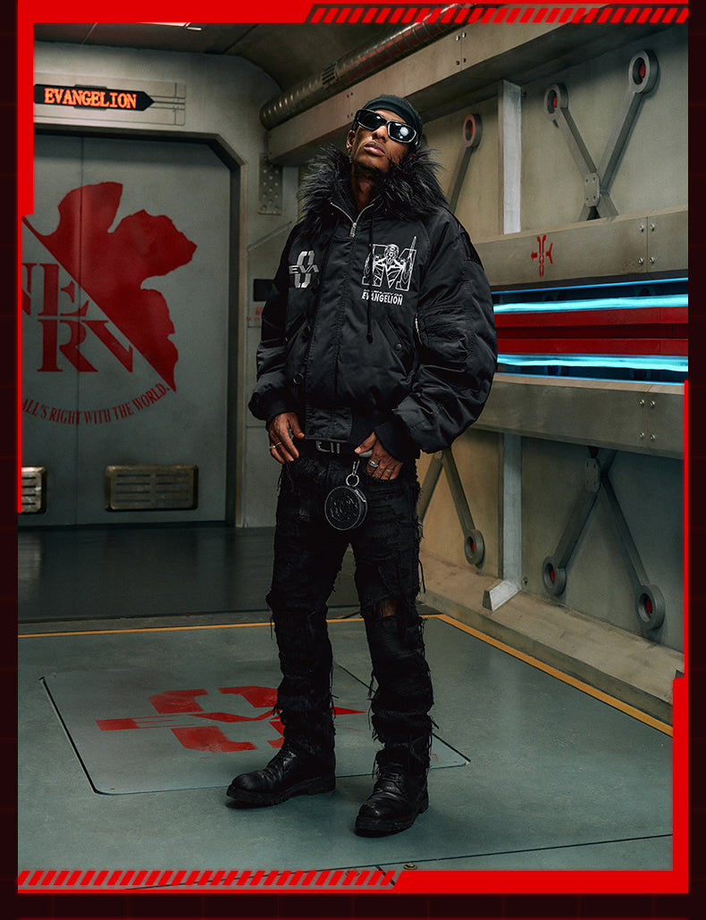 MEDM x EVA Unit-00 Famous Scene Bomber Down Jacket | Face 3 Face