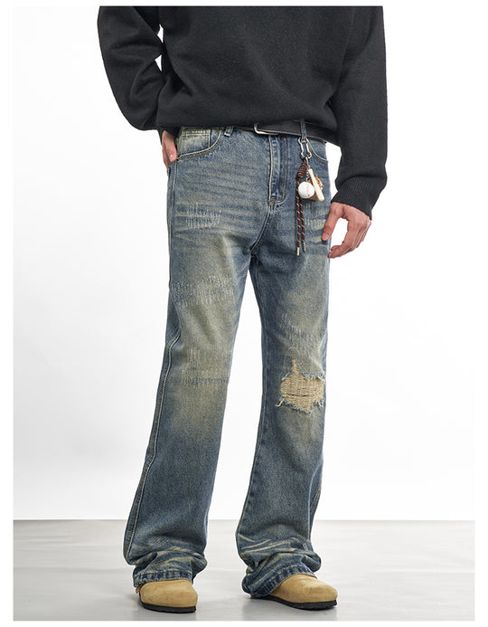 F3F Select Needle Embroidery Hole Micro Flare Jeans | Face 3 Face