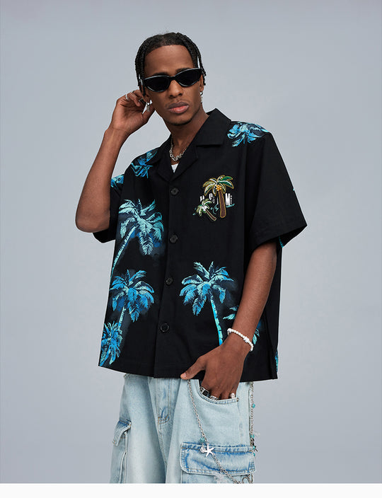 MEDM Palm Tree Hawaiian Shirt | Face 3 Face