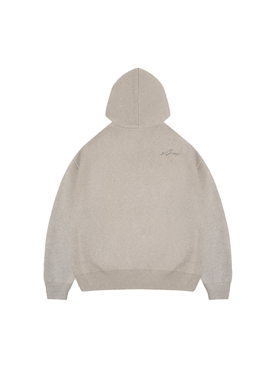 1807 Round Font Knit Hoodie | Face 3 Face