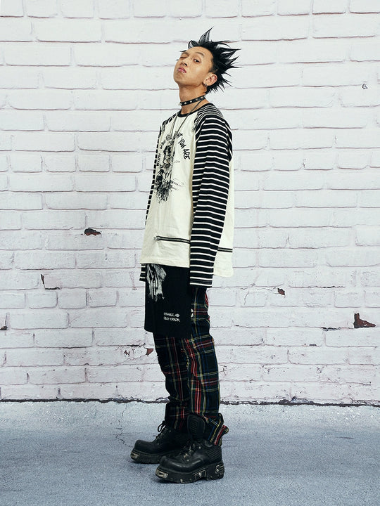 VENTUREK Multi Zipper Stripe Sleeve Raglan Long Sleeve Tee | Face 3 Face