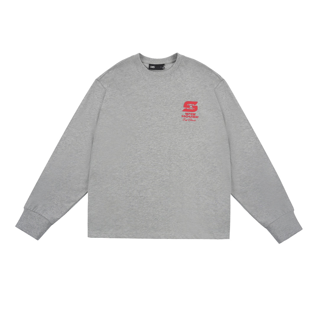 S45 S-Label Basic Logo Printed Long-Sleeve Tee | Face 3 Face