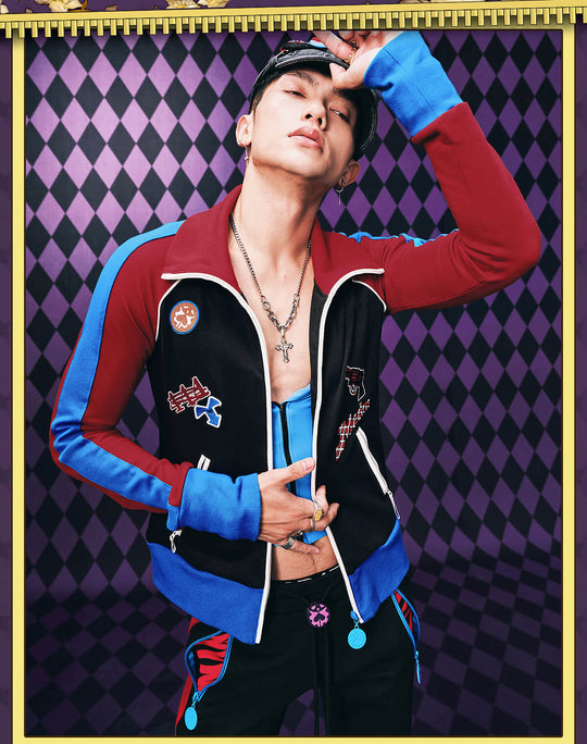 MEDM × JOJO Color Block High Neck Track Jacket | Face 3 Face