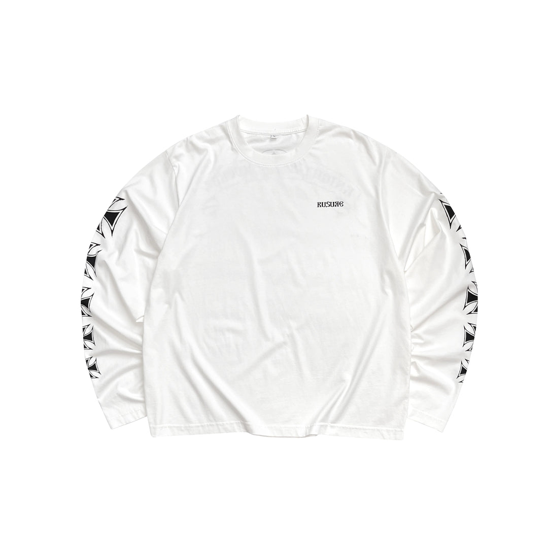 RUSURE Cross Logo Print Long Sleeve Tee | Face 3 Face