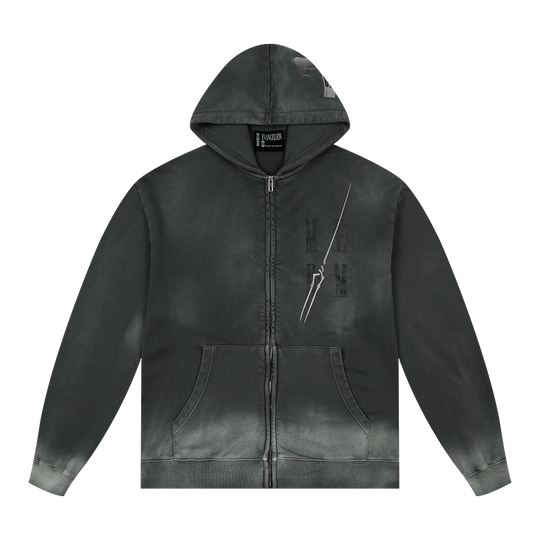 MEDM x EVA Evangelion Washed Zip-Up Hoodie | Face 3 Face