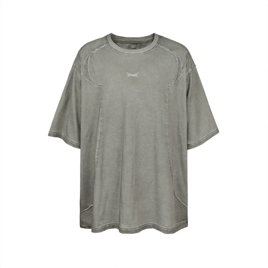 UNDERWATER Gray Sand-Washed Faded Deconstructed Tee | Face 3 Face