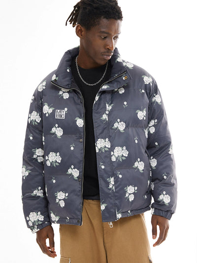 EMPTY REFERENCE Floral Printed Down Jacket | Face 3 Face