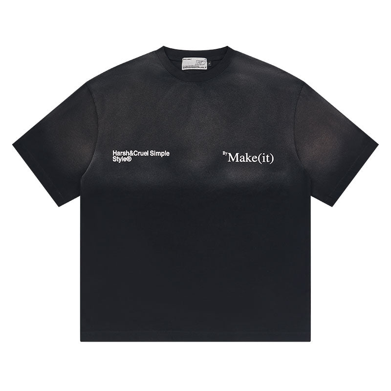 Harsh and Cruel Gradient Washed Logo Tee
