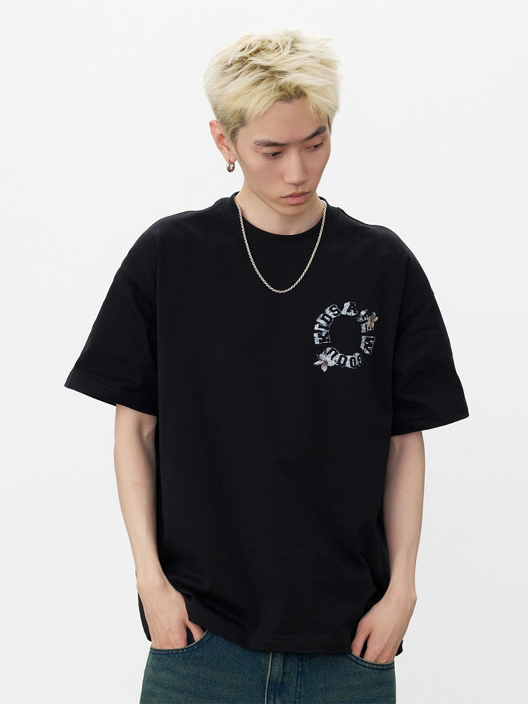 AFGK Ring Floral Logo Broken Print Tee | Face 3 Face