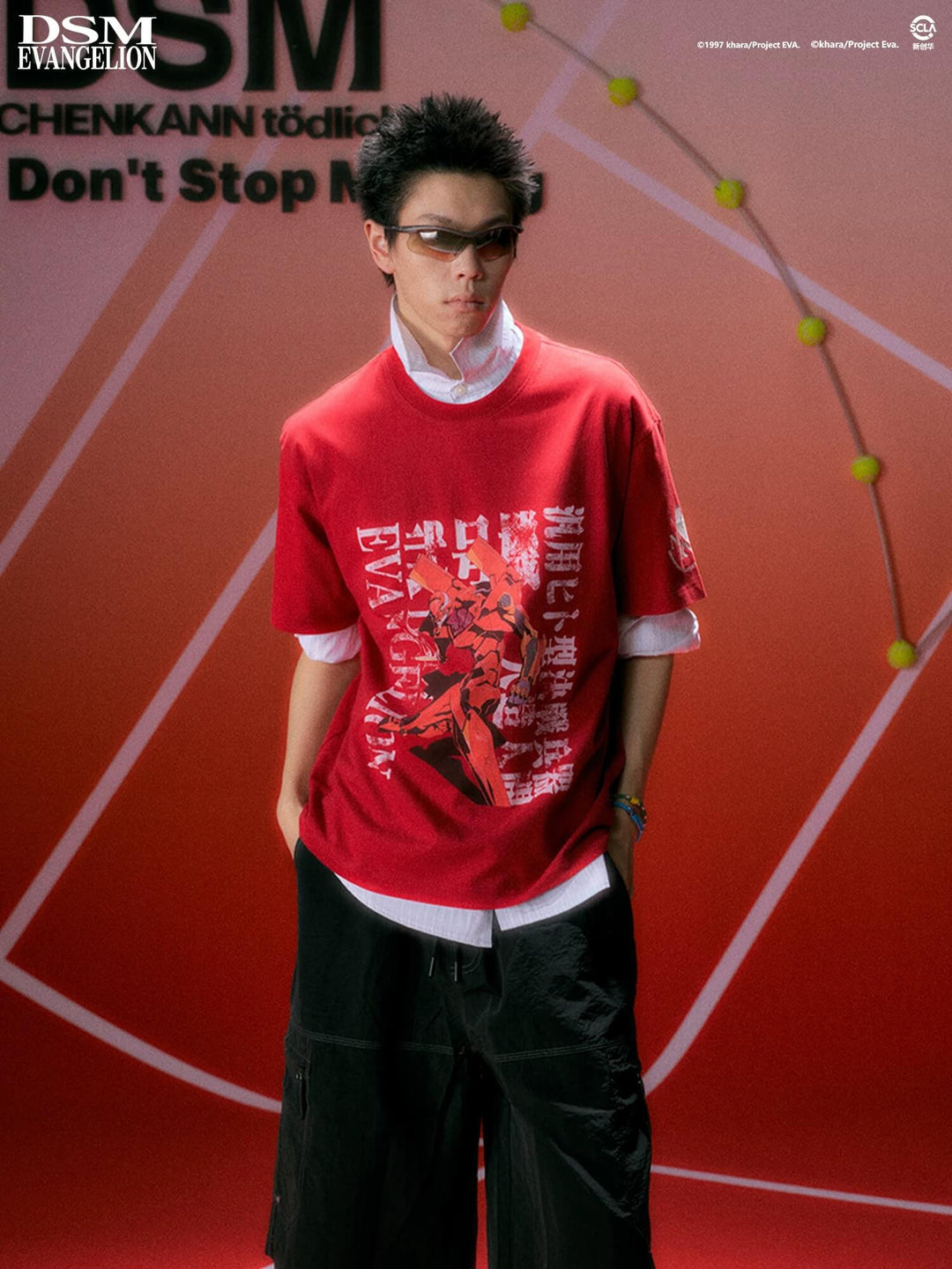 DSM x EVA Unit Graphic Print Washed Short Sleeve Tee